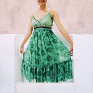 BCBG ATLANTIC COMBO
SILK CHIFFON STRAP DRESS
size S